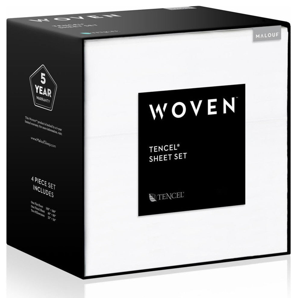 Tencel Sheet Set By Malouf Fine Linens, White, King
