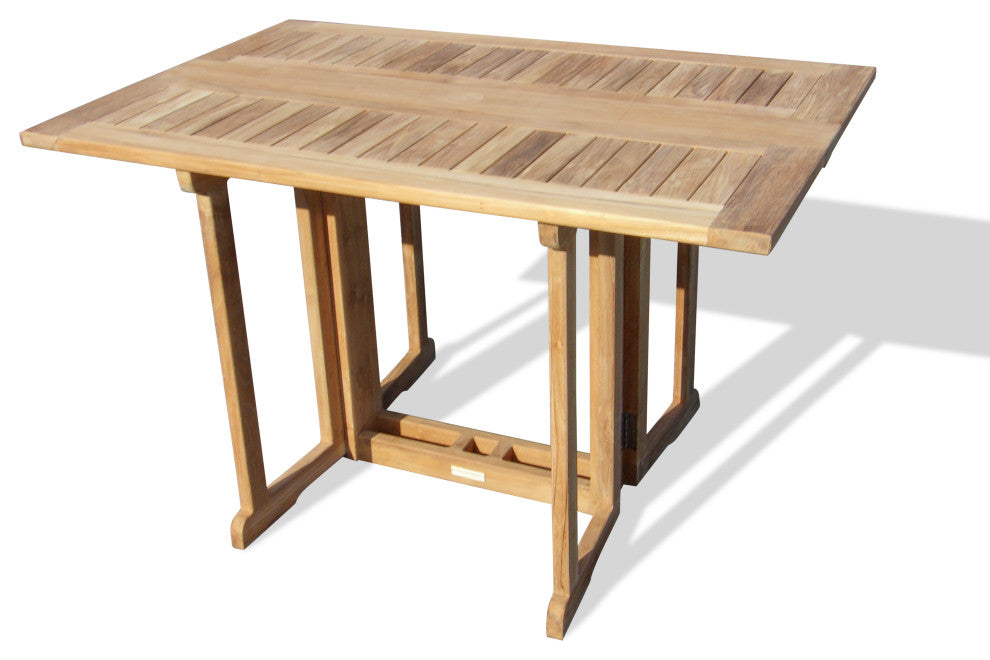 Grade A Teak 48x31 Rect Drop Leaf Table