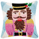 Festive Gingham Nutcracker Hook Pillow
