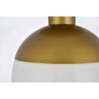 Elegant Lighting LD6056 Eclipse 12"W Semi-Flush Globe Ceiling - Brass