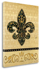 "Golden Fleur De Lis" By Jo Moulton, Giclee Print on Gallery Wrap Canvas