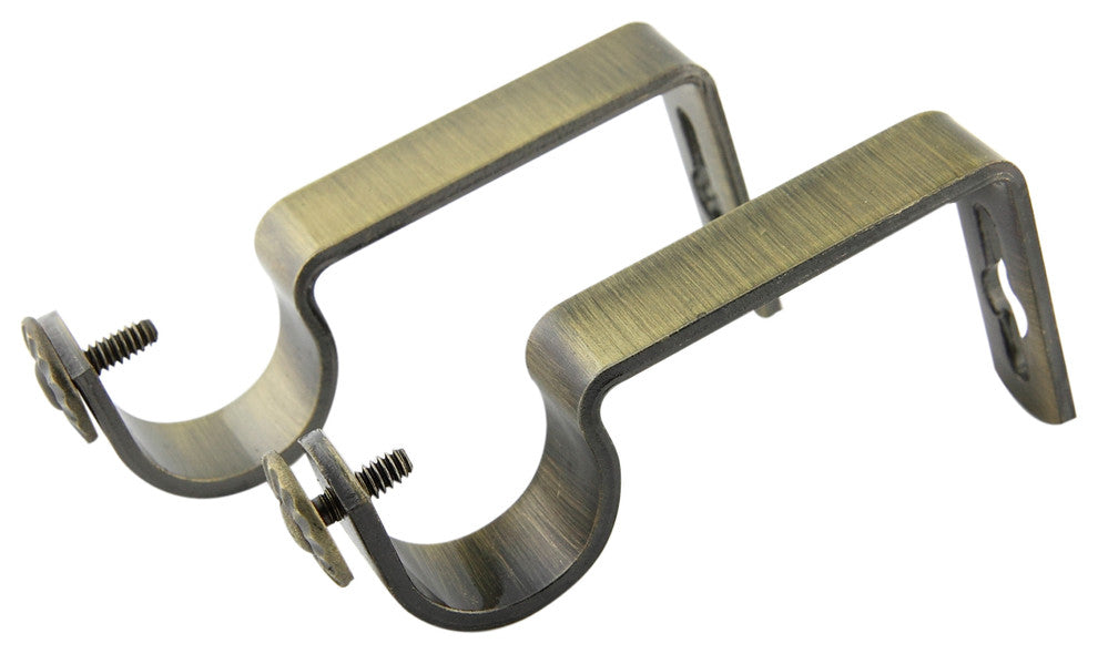 Heavy Duty 1" Wall Bracket, Antique Brass