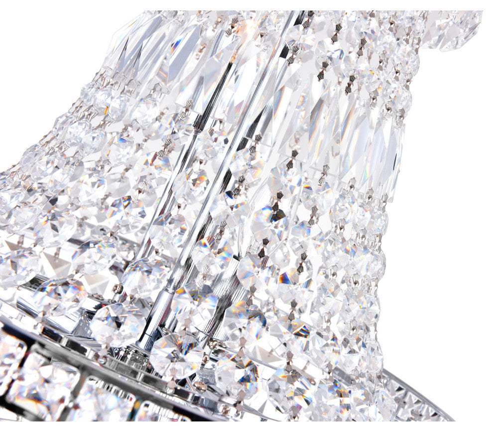 Stefania 8 Light Down Chandelier With Chrome Finish