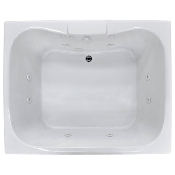 Veronesse 48 x 60 Rect. Whirlpool Drop-In Bathtub - Center Drain - Left Pump