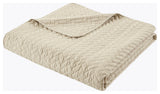 Hampton Hill Velvet Touch Herringbone Oversize 3-Piece Coverlet, Queen