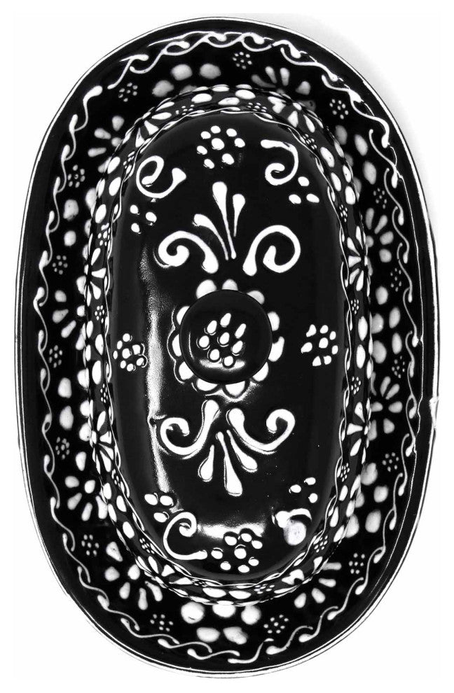 Encantada Handmade Butter Dish, Ink