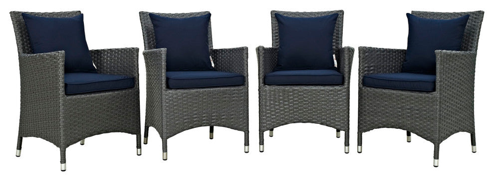 Sojourn 4-Piece Outdoor Patio Sunbrella Dining Set