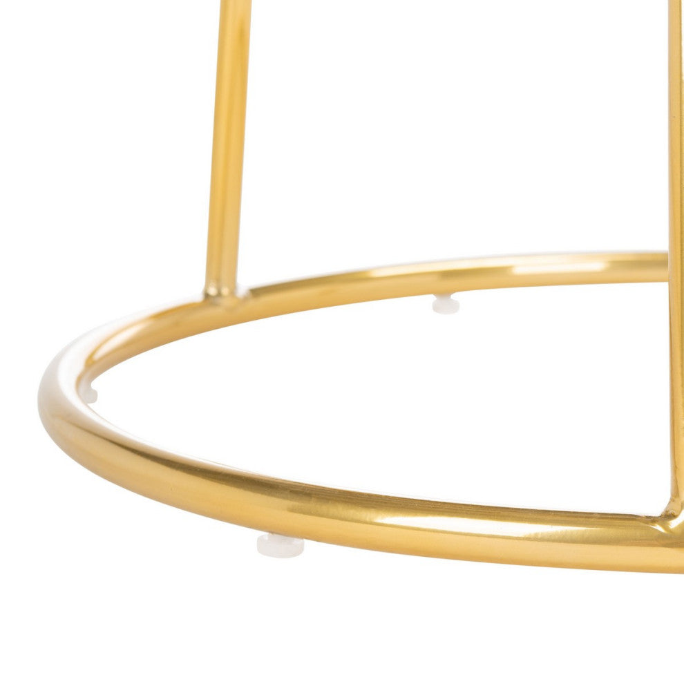 Safavieh Sabina Round Bar Stool, Black/Gold