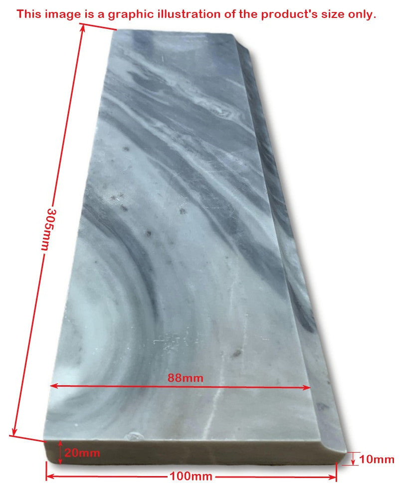 Baseboard Athens Silver Cream Wooden Beige Marble Molding Polish 4x12, 1 piece