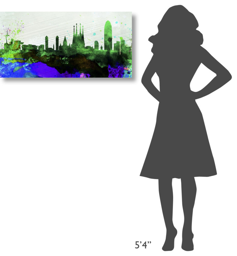 "Barcelona City Skyline" Fine Art Print