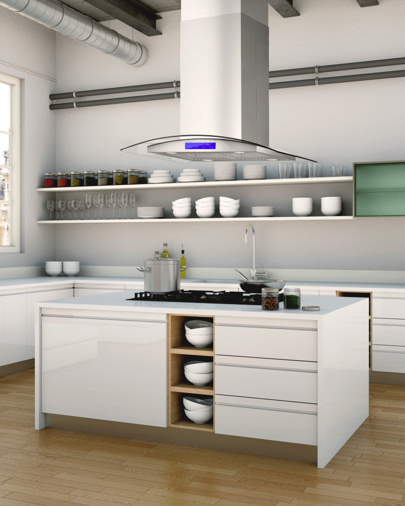 4-Piece, 30" Range, 30" Range Hood, 24" Dishwasher and Refrigerator