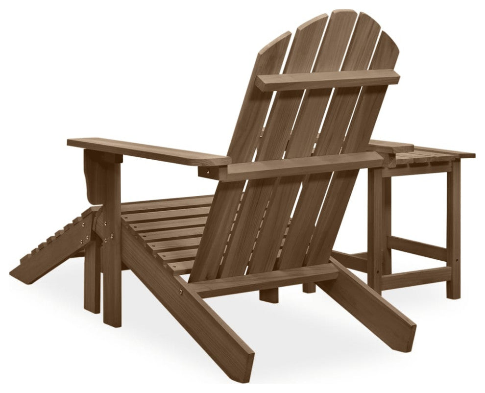 vidaXL Patio Chair Outdoor Chair Dining Chair Wooden Solid Fir Wood Brown