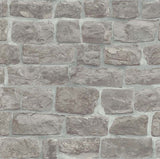 Brick Gray Wood Stone Wallpaper Roll, Modern Urban Chic Wall DÃ©cor