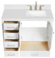 Ariel Cambridge 42" Right  Single Rectangle Sink Vanity, Carrara Quartz