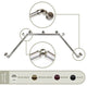 1" Pipe Bay Window Curtain Rod, Satin Nickel, 87"-160"