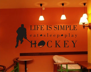 Life is Simple-Hockey, 16", Turquoise