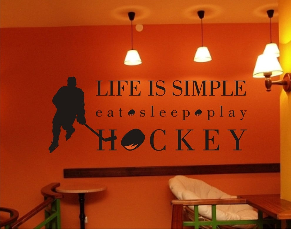 Life is Simple-Hockey, 16", Turquoise