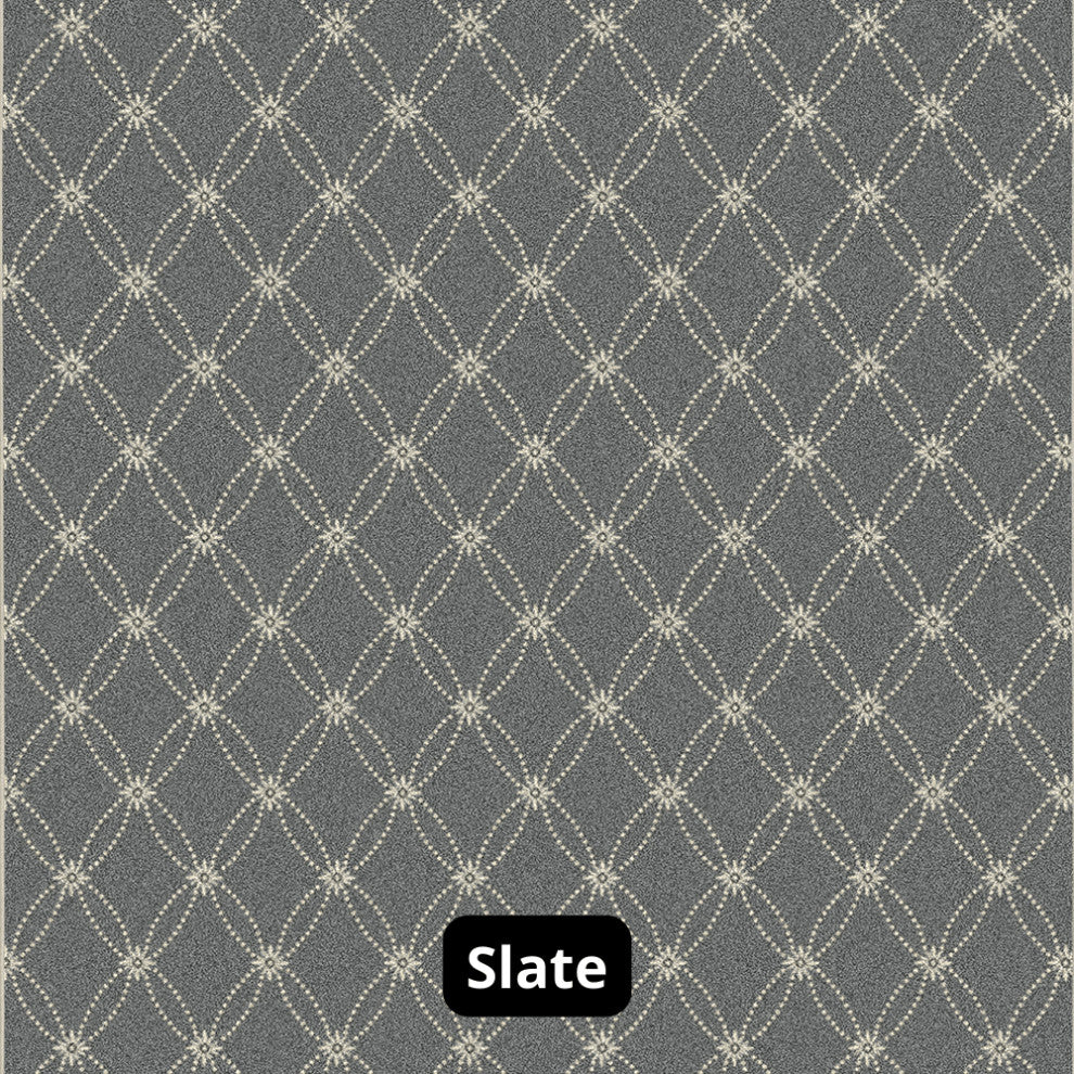 Ribbon Pattern 3/8 Thick Indoor Area Rug Carpet, Slate, 6x9