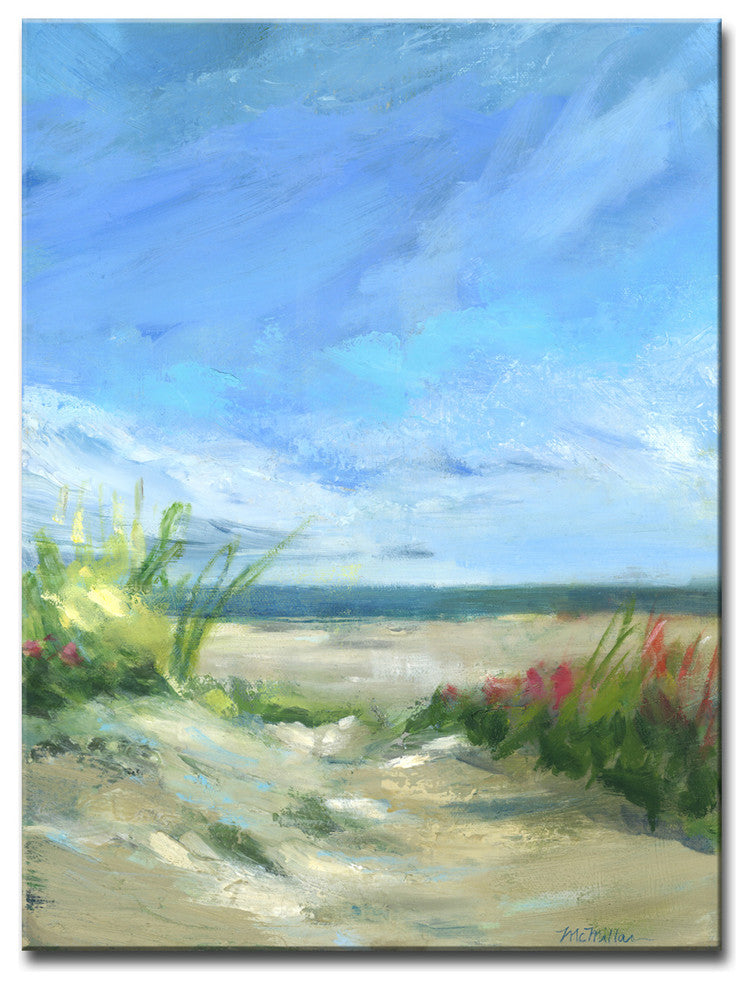 Flowers and Seagrass' Ready2HangArt Canvas by Leslie Owens, 16"x20"