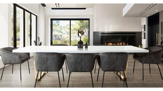 Avery Set of (2) Dining Chairs in Textured Grey Velvet by Diamond Sofa