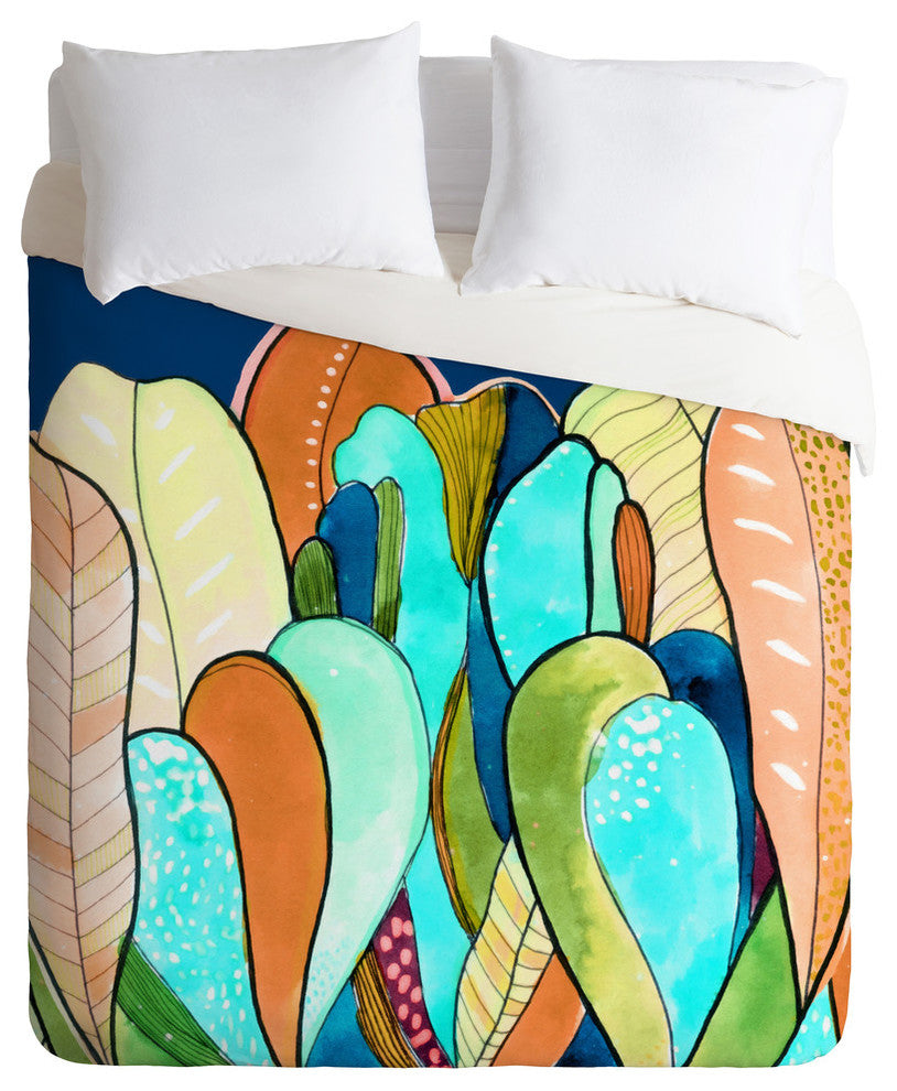 Deny Designs Cayenablanca Caribbean Seaweeds Duvet Cover-Lightweight