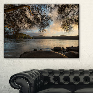 "Sunrise From Hawsbury River" Seashore Canvas Print, 40"x30"