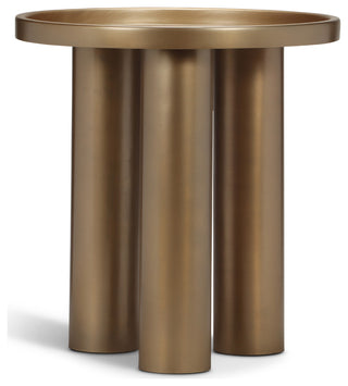 Eclat Sofia Industrial End Table Industrial Brass