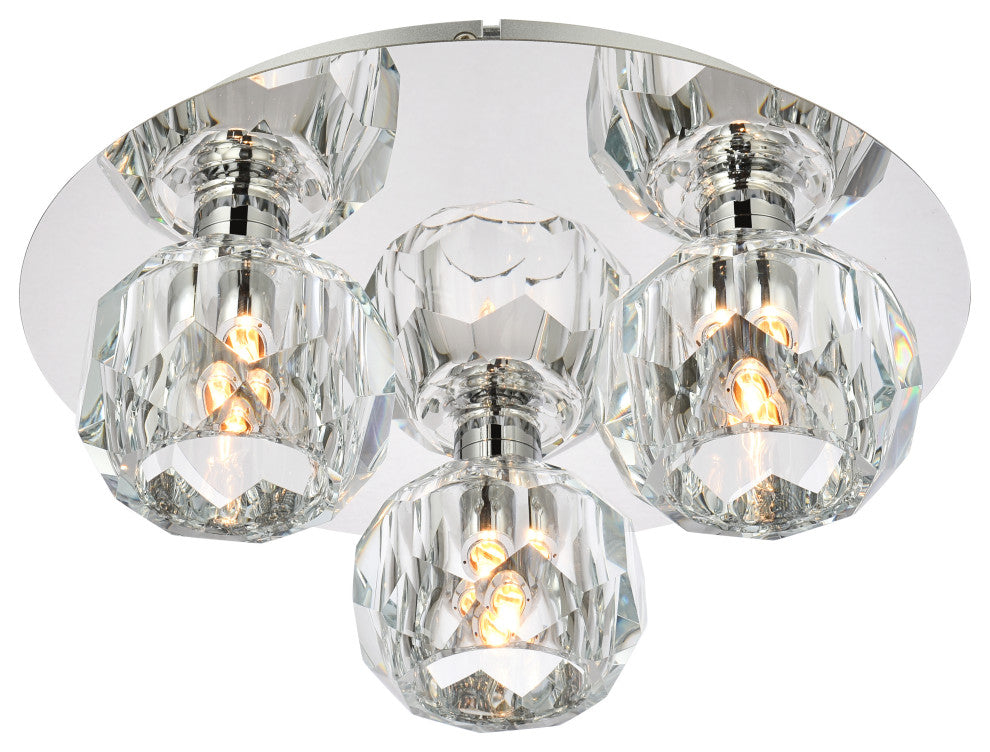 3 Light Ceiling Lamp, Chrome