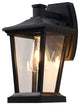 Bethel International TD27W7MBLK 1-Light Outdoor Wall Sconce, Matte Black