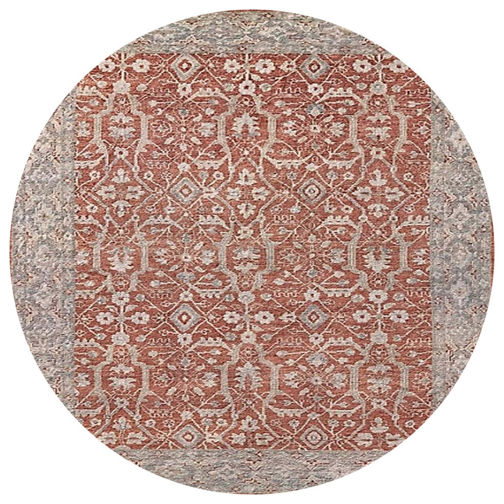 Ahgly Company Indoor Round Mid-Century Modern Area Rugs, 5' Round