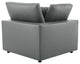 Sectional Sofa Set, Faux Vegan Leather, Gray, Modern, Lounge Hospitality