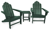 Polywood Long Island Adirondack 3-Piece Set, Green