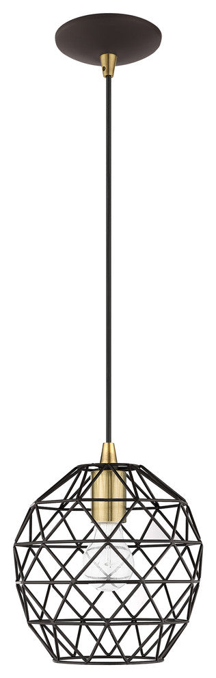 Livex Lighting Bronze 1-Light Mini Pendant
