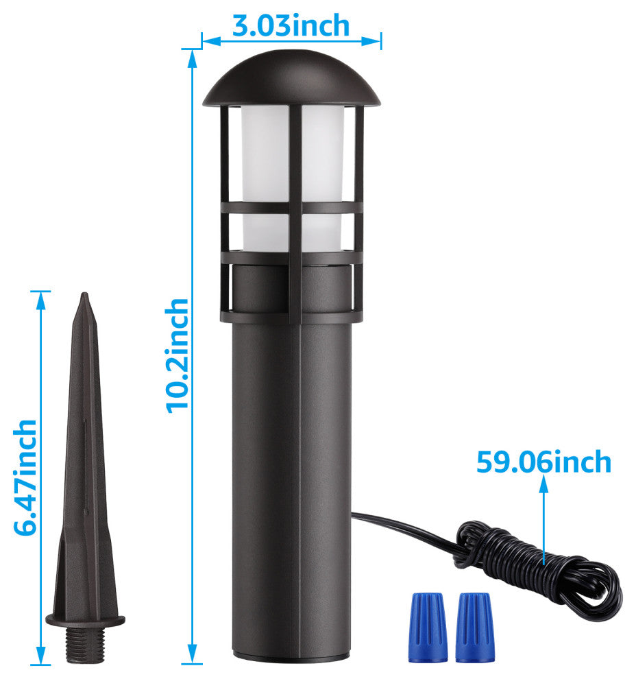 3W LED Landscape Light, Waterproof, 12V Low Voltage, 5000K Daylight, 6pack