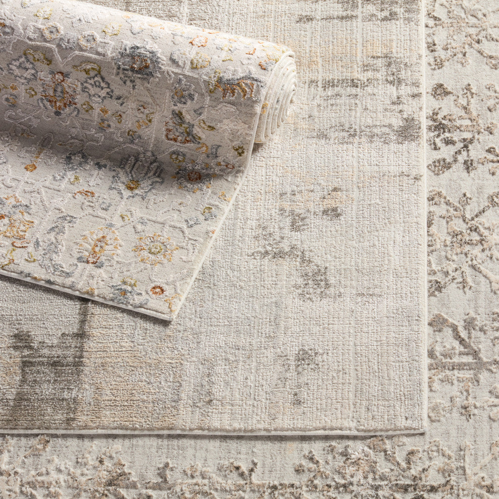 Jaipur Living Waverly Floral White/ Light Gray Area Rug 8'X10'