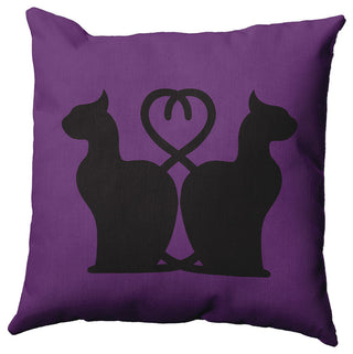 20" x 20" Conniving Cats Decorative Throw Pillow, Amethyst