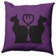 20" x 20" Conniving Cats Decorative Throw Pillow, Amethyst