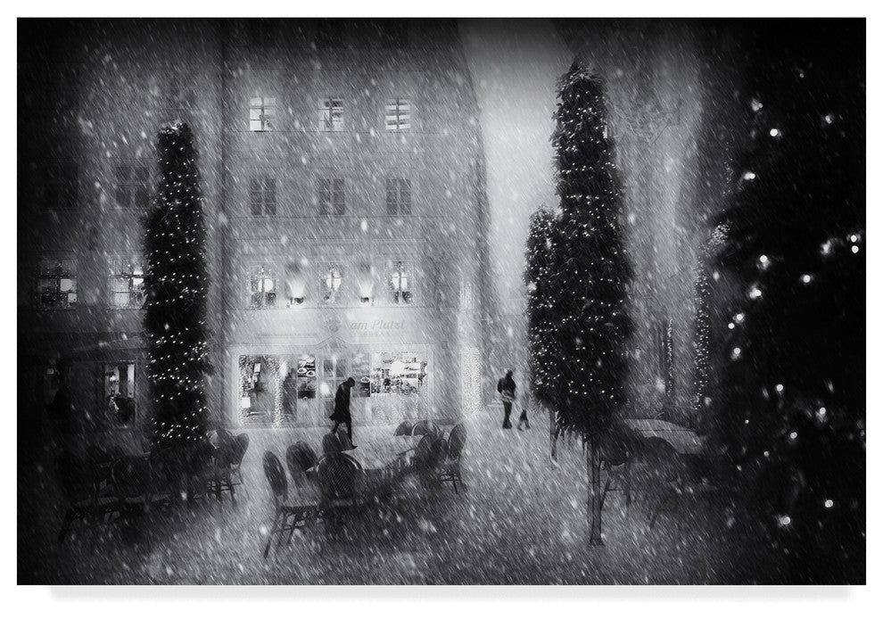 Roswitha Schleicher Schwarz 'Christmas In The City' Canvas Art, 47"x30"