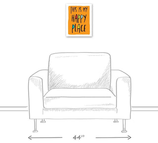 This is My Happy Place Orange 11x14 Canvas Wall Art