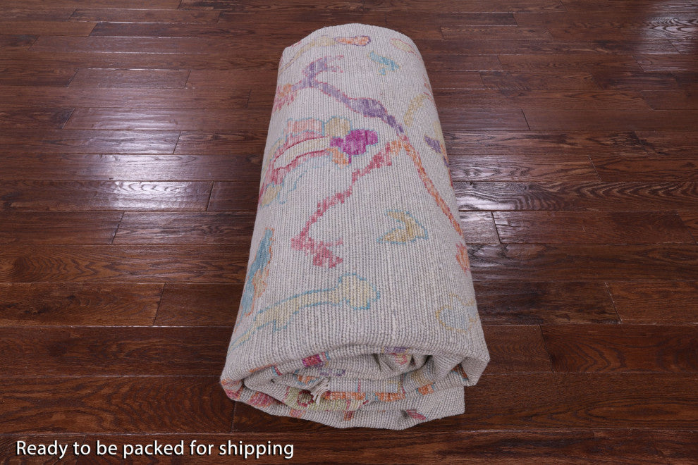 10' 0" X 14' 4" Handmade Turkish Oushak Wool Rug - Q14787