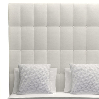 Nativa Interiors Moyra Box Bed, Off White, Ca King, Headboard Height: High