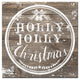 Ready2HangArt 'Christmas Holly Jolly' Textual Canvas Wall Art, 12"x12"