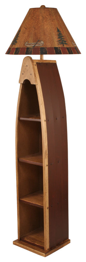 Stained and Red Boat Floor Lamp