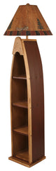 Stained and Red Boat Floor Lamp