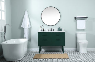 Home Living 42" Bathroom Vanity, Green With Backsplash