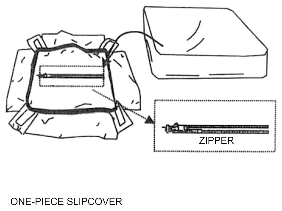 Horizon Slipcover for Rectangular Ottoman Linen