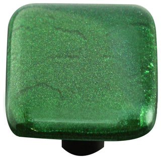 Metallic Green Knob, Black Post