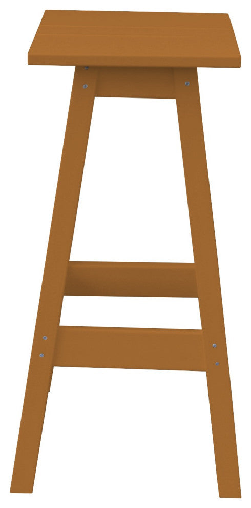 Poly Lumber Bar Stool, Cedar, Bar Height, Square