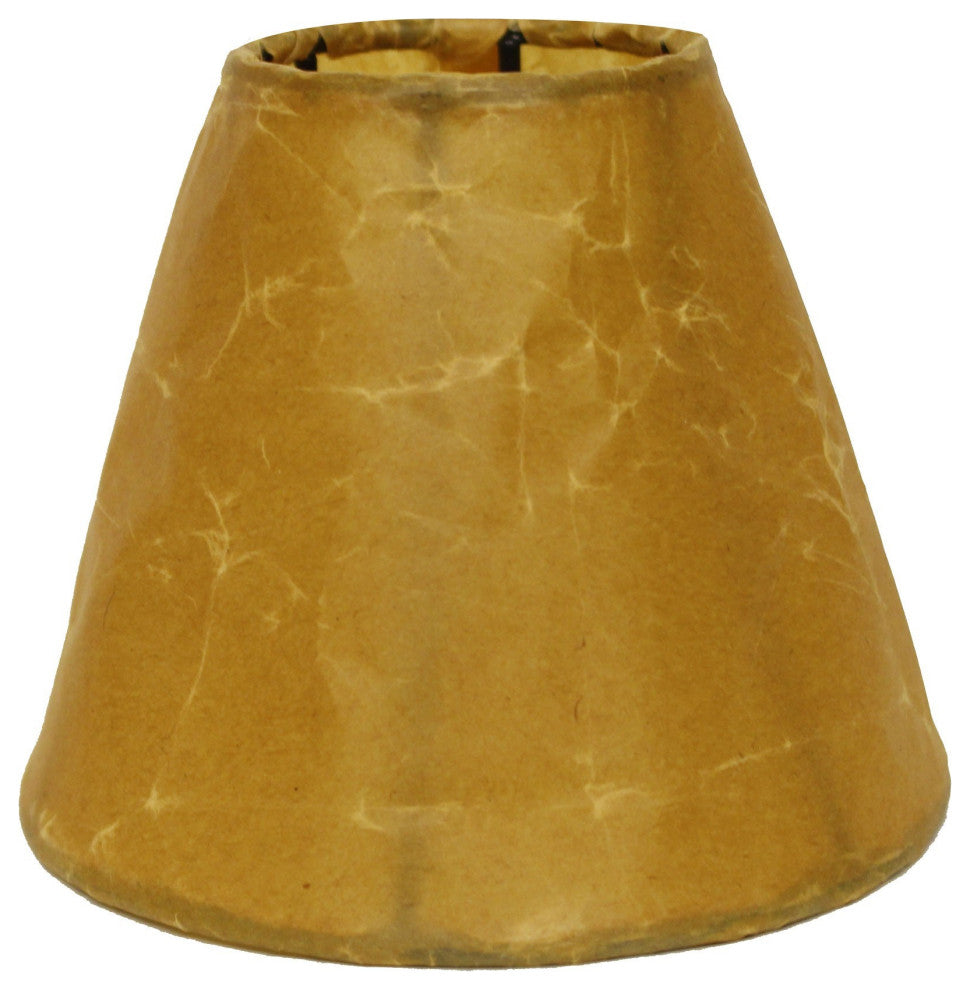 5" Brown Set of 6 Empire Slanted Chandelier Crinkle Oil Paper Lampshades