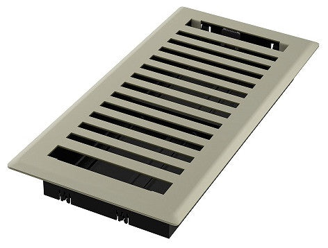 Satin Nickel Montezuma Floor Register, 6 X 10